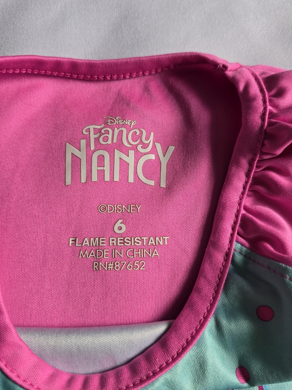 Disney Girls Teal and Pink Fancy Nancy 'Flair for the Extraordinaire' Nightgown - Picture 2 of 4